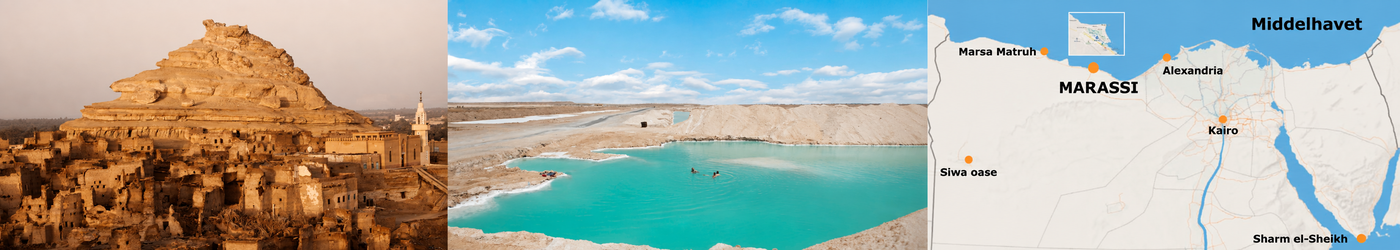 Siwa-oasen Siwa-oasen, saltsjø og kart over Egypt
