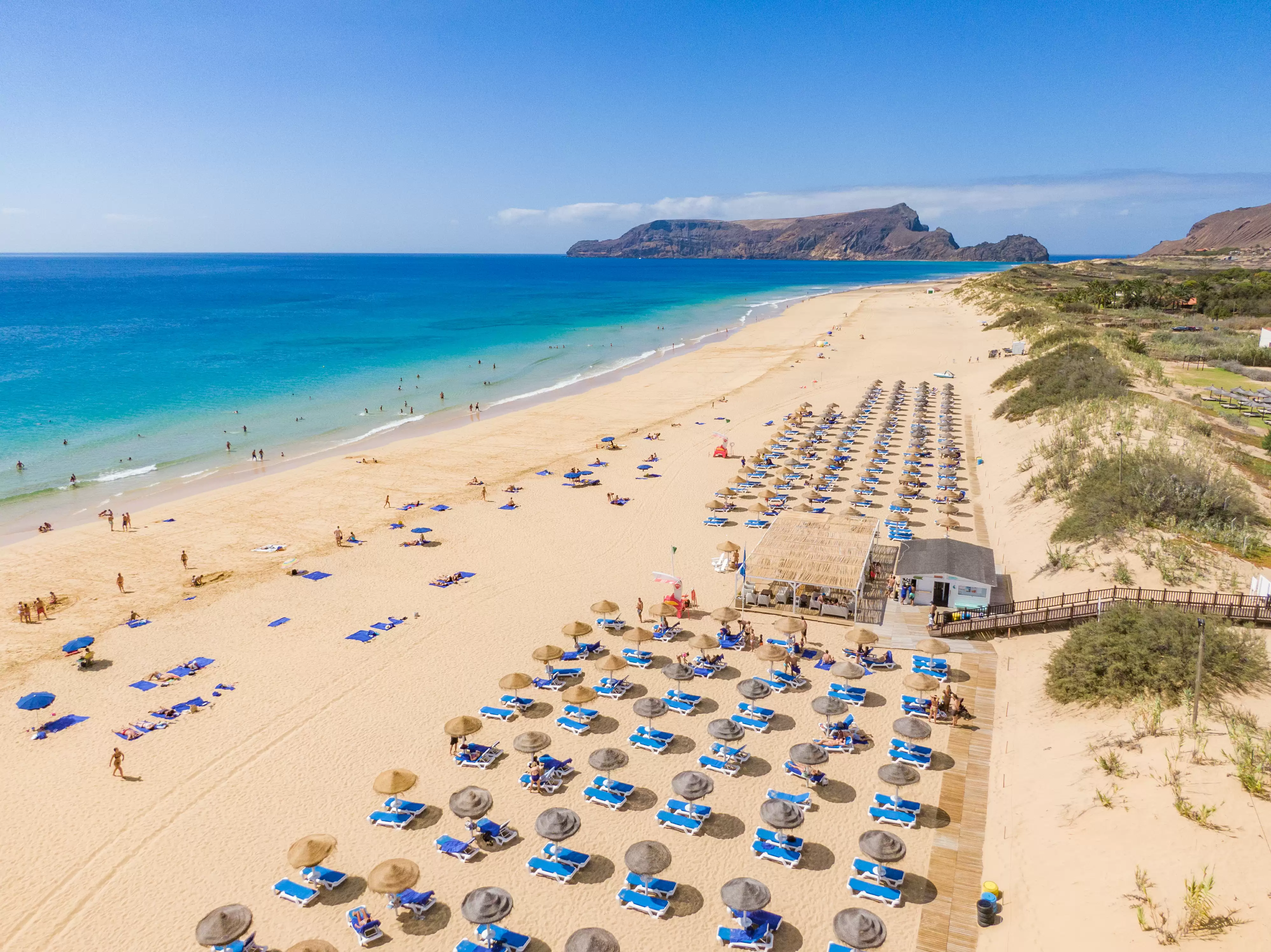 9 km lang sandstrand på Porto Santo