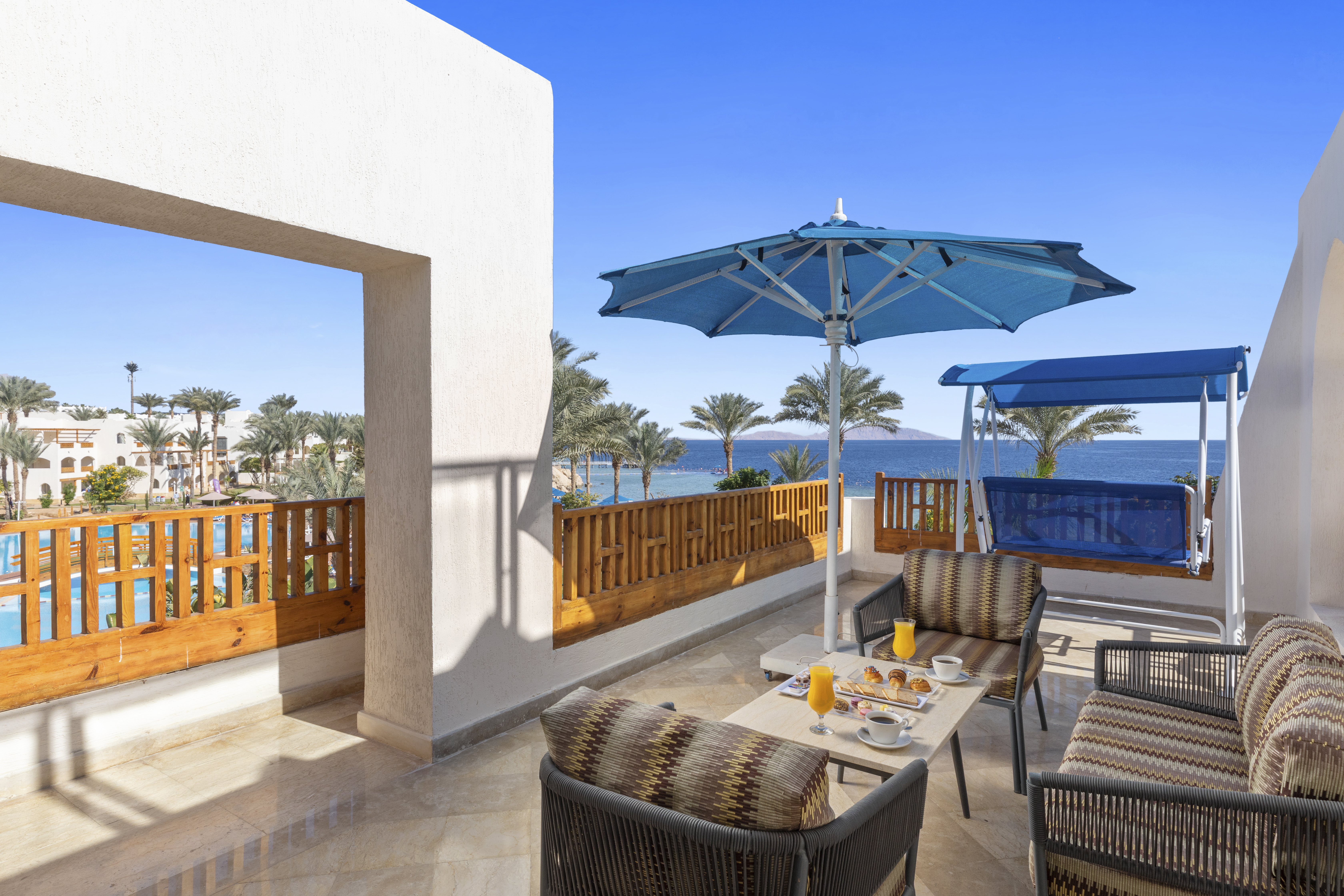 Smuk havudsigt fra resort i Sharm el Sheikh, Egypten